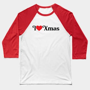 I HEART Xmas Baseball T-Shirt